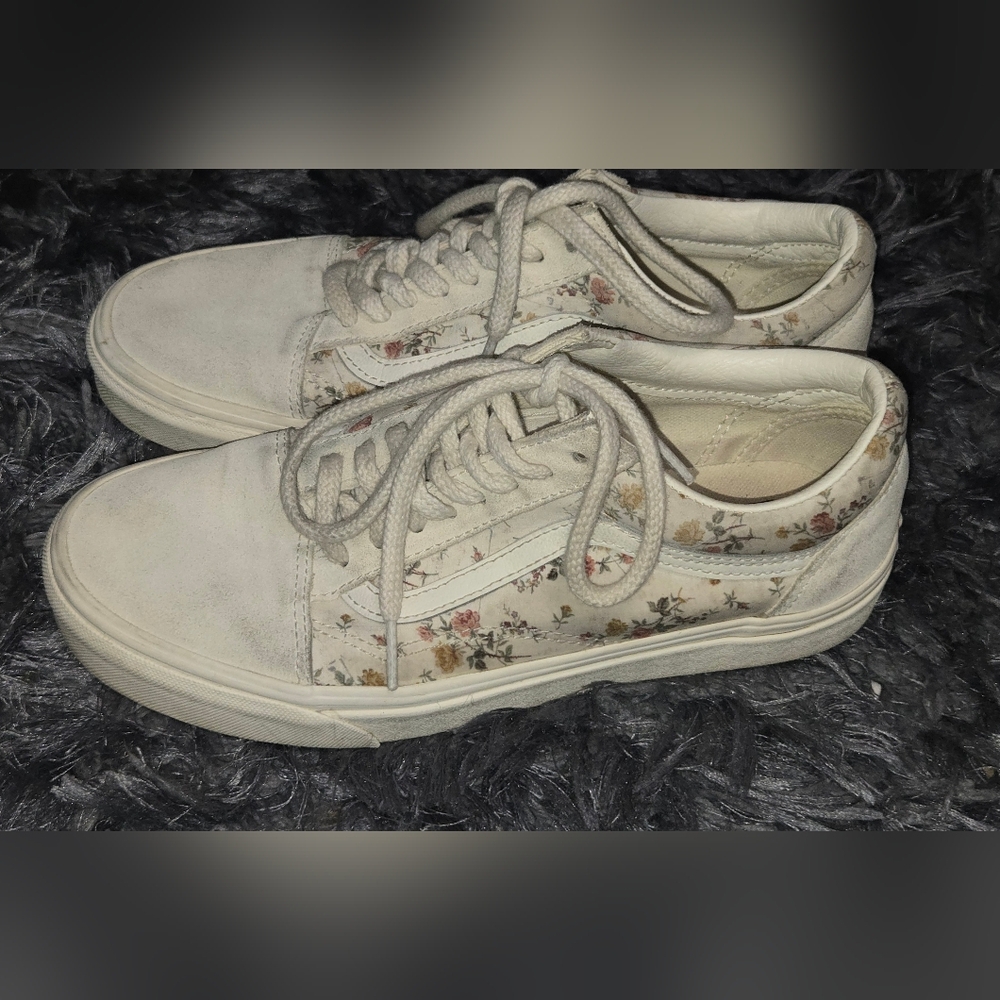 Floral Canvas Women's Vans Sneakers